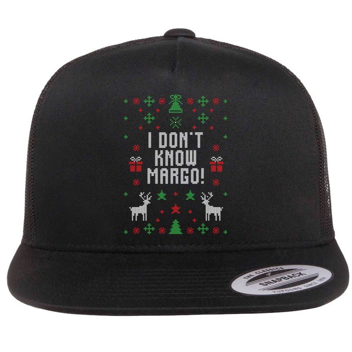 I Don't Know Margo ! Ugly Christmas Flat Bill Trucker Hat