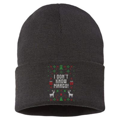 I Don't Know Margo ! Ugly Christmas Sustainable Knit Beanie