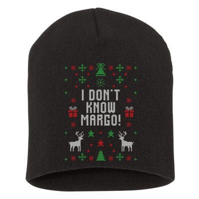 I Don't Know Margo ! Ugly Christmas Short Acrylic Beanie