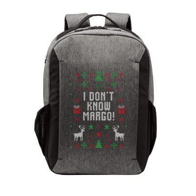 I Don't Know Margo ! Ugly Christmas Vector Backpack