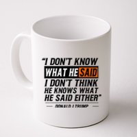 I Don’T Know What He Just Said Funny Quote Design Coffee Mug