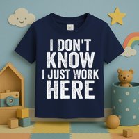 I Dont Know I Just Work Here Funny Working Quotes Sarcastic Toddler T-Shirt