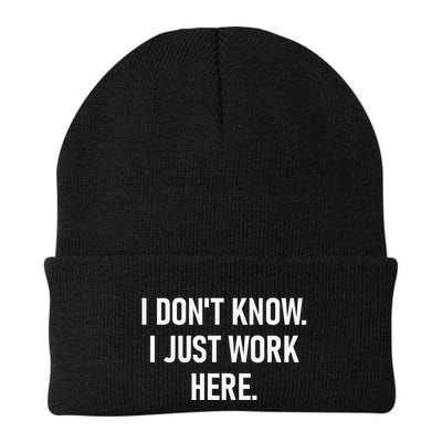 I DonT Know I Just Work Here Funny Jokes Sarcastic Beanie