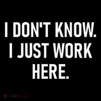 I DonT Know I Just Work Here Funny Jokes Sarcastic Toddler Sweatshirt