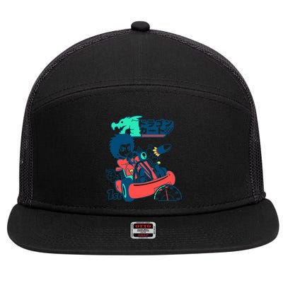 Ichiban Dragon Kart 7 Panel Mesh Trucker Snapback Hat