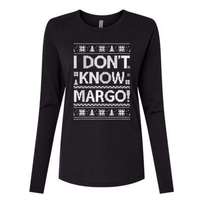 I Don't Know Margo Funny Christmas Vacation Womens Cotton Relaxed Long Sleeve T-Shirt