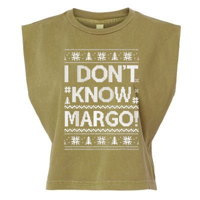 I Don't Know Margo Funny Christmas Vacation Garment-Dyed Women's Muscle Tee