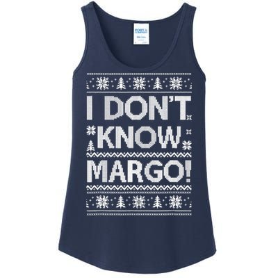 I Don't Know Margo Funny Christmas Vacation Ladies Essential Tank