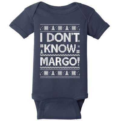 I Don't Know Margo Funny Christmas Vacation Baby Bodysuit