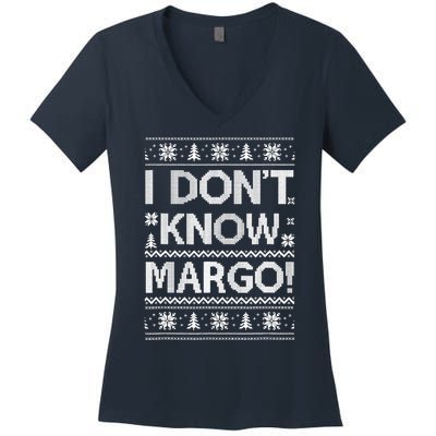 I Don't Know Margo Funny Christmas Vacation Women's V-Neck T-Shirt