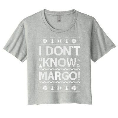 I Don't Know Margo Funny Christmas Vacation Women's Crop Top Tee