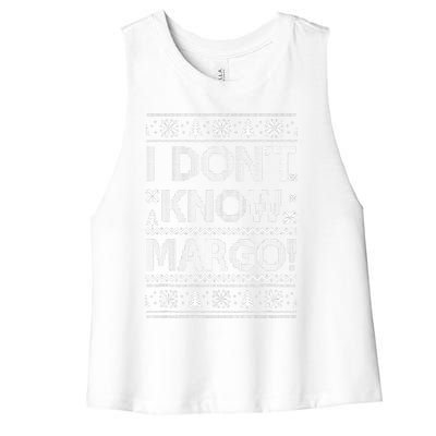 I Don't Know Margo Funny Christmas Vacation Women's Racerback Cropped Tank