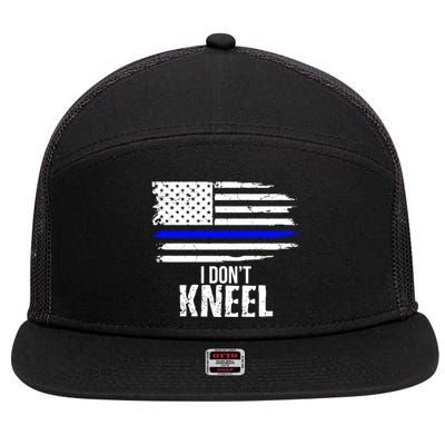 I Don't Kneel Usa Flag Cute Gift Patriotic Stand Nthem 7 Panel Mesh Trucker Snapback Hat