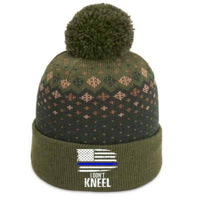 I Don't Kneel Usa Flag Cute Gift Patriotic Stand Nthem The Baniff Cuffed Pom Beanie