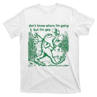 I Dont Know Where Im Going But Im Gay Frog Lgbt Pride T-Shirt