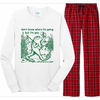 I Dont Know Where Im Going But Im Gay Frog Lgbt Pride Long Sleeve Pajama Set