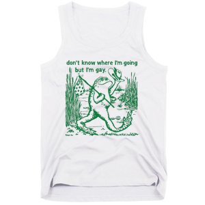 I Dont Know Where Im Going But Im Gay Frog Lgbt Pride Tank Top