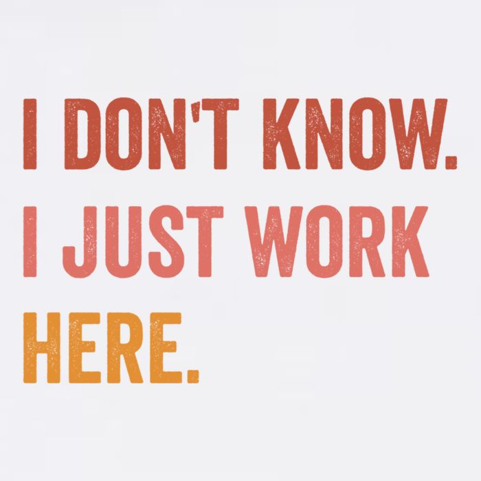 I DonT Know I Just Work Here Funny Work Sarcastic Gift Garment-Dyed Sweatshirt