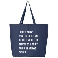 I Don’T Know What He Just Said At The End Of That Sentence 25L Jumbo Tote