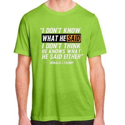 I Don’T Know What He Just Said At The End Of That Sentence Adult ChromaSoft Performance T-Shirt