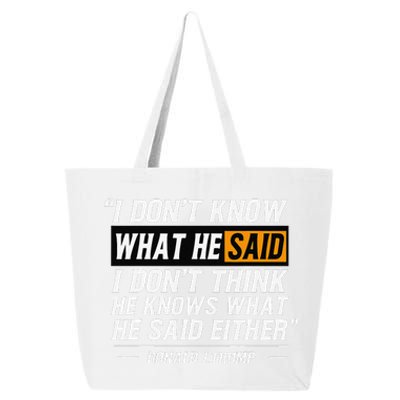 I Don’T Know What He Just Said At The End Of That Sentence 25L Jumbo Tote