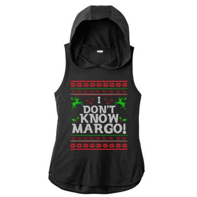 I Don't Know Margo Ugly Matching Christmas Funny Couple Ladies PosiCharge Tri-Blend Wicking Draft Hoodie Tank