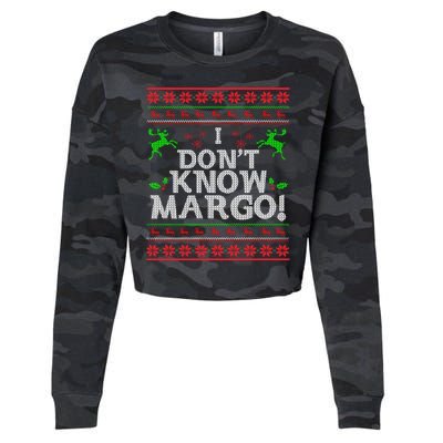 I Don't Know Margo Ugly Matching Christmas Funny Couple Cropped Pullover Crew