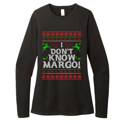 I Don't Know Margo Ugly Matching Christmas Funny Couple Womens CVC Long Sleeve Shirt