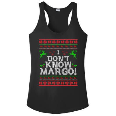 I Don't Know Margo Ugly Matching Christmas Funny Couple Ladies PosiCharge Competitor Racerback Tank