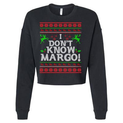 I Don't Know Margo Ugly Matching Christmas Funny Couple Cropped Pullover Crew