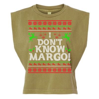 I Don't Know Margo Ugly Matching Christmas Funny Couple Garment-Dyed Women's Muscle Tee