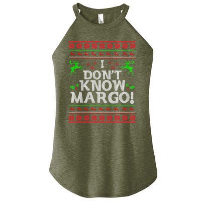 I Don't Know Margo Ugly Matching Christmas Funny Couple Women's Perfect Tri Rocker Tank