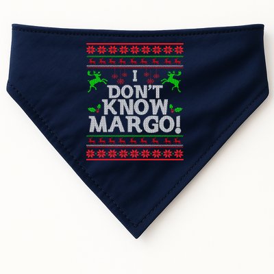 I Don't Know Margo Ugly Matching Christmas Funny Couple USA-Made Doggie Bandana