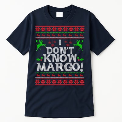 I Don't Know Margo Ugly Matching Christmas Funny Couple Tall T-Shirt