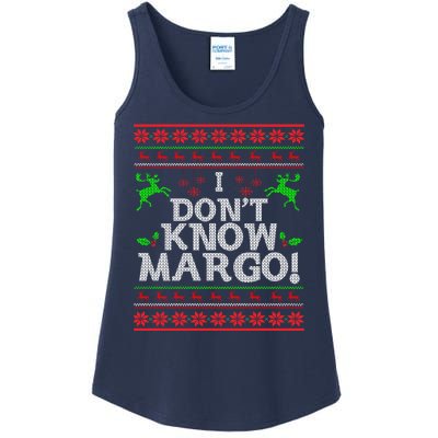 I Don't Know Margo Ugly Matching Christmas Funny Couple Ladies Essential Tank