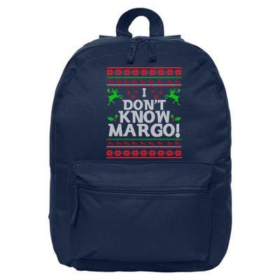 I Don't Know Margo Ugly Matching Christmas Funny Couple 16 in Basic Backpack