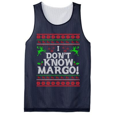 I Don't Know Margo Ugly Matching Christmas Funny Couple Mesh Reversible Basketball Jersey Tank
