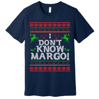 I Don't Know Margo Ugly Matching Christmas Funny Couple Premium T-Shirt