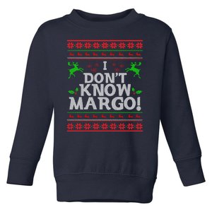 I Don't Know Margo Ugly Matching Christmas Funny Couple Toddler Sweatshirt