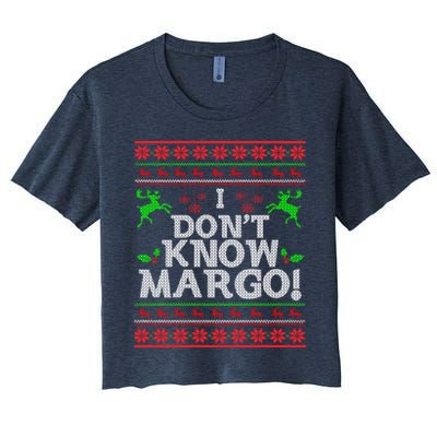 I Don't Know Margo Ugly Matching Christmas Funny Couple Crop Top