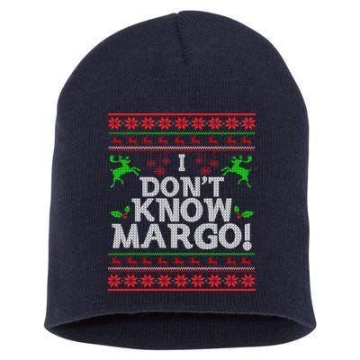 I Don't Know Margo Ugly Matching Christmas Funny Couple Short Acrylic Beanie