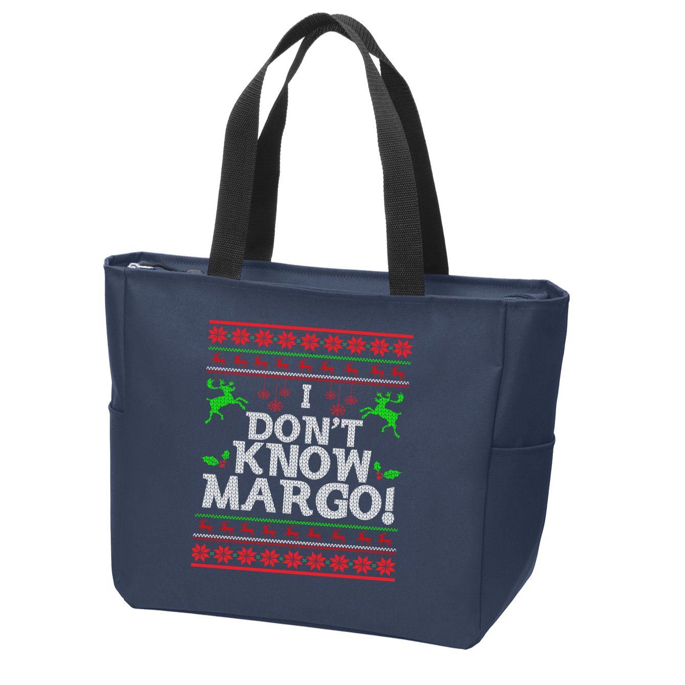 I Don't Know Margo Ugly Matching Christmas Funny Couple Zip Tote Bag