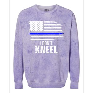 I Don't Kneel Usa Flag Meaningful Gift Patriotic Stand Nthem Colorblast Crewneck Sweatshirt