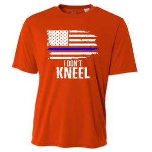 I Don't Kneel Usa Flag Meaningful Gift Patriotic Stand Nthem Cooling Performance Crew T-Shirt