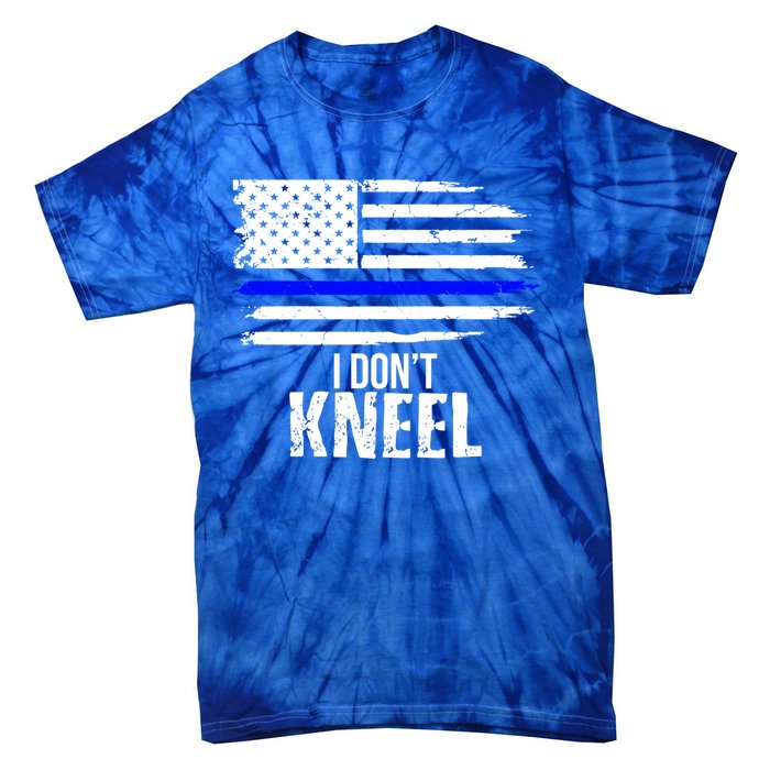 I Don't Kneel Usa Flag Meaningful Gift Patriotic Stand Nthem Tie-Dye T-Shirt