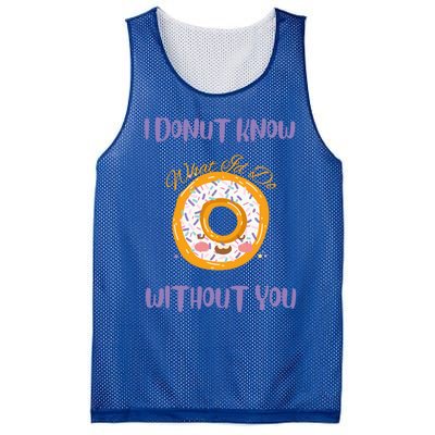 I Donut Know What I'd Do Without You Valentines Day Funny Cool Gift Mesh Reversible Basketball Jersey Tank