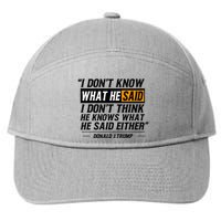 I Don’T Know What He Just Said At The End Of That Sentence 7-Panel Snapback Hat