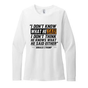 I Don’T Know What He Just Said At The End Of That Sentence Womens CVC Long Sleeve Shirt