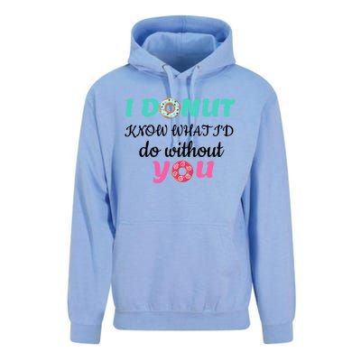 I Donut Know What I'd Do Without You Valentines Day Funny Gift Unisex Surf Hoodie