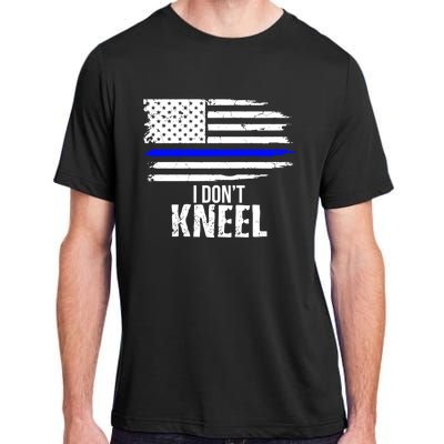 I Don't Kneel Usa Flag Gift Patriotic Stand Nthem Adult ChromaSoft Performance T-Shirt